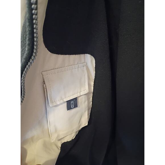 Men's Free Country Large All Weather Lightweight Hooded Jacket Khaki Black - Picture 10 of 13